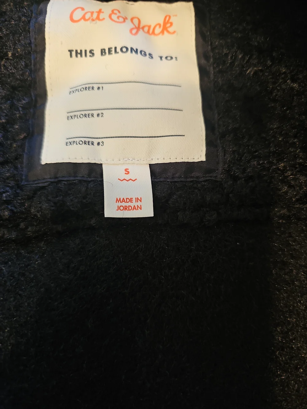 Cat & Jack Black Sherpa Bomber Jacket